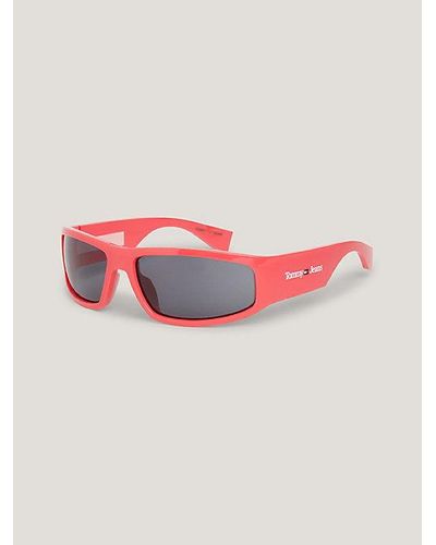Tommy Hilfiger Rechteckige Sonnenbrille in Pink