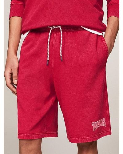Tommy Hilfiger Archive Basketball-Sweat-Shorts - Rot