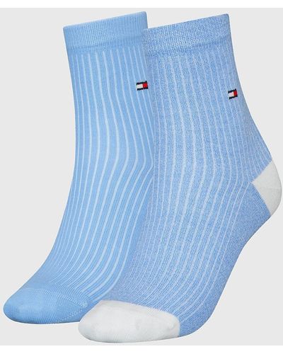 Tommy Hilfiger Lot de 2 paires de chaussettes courtes - Bleu