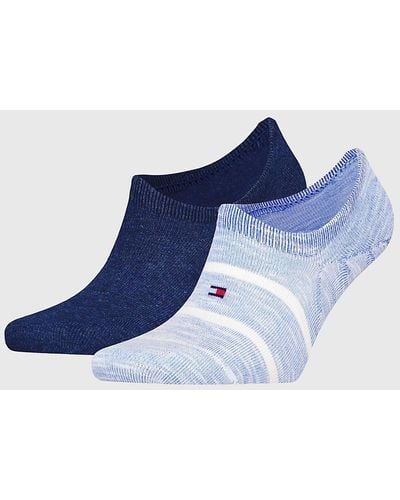 Tommy Hilfiger 2-pack Flag Footie Socks - Blue