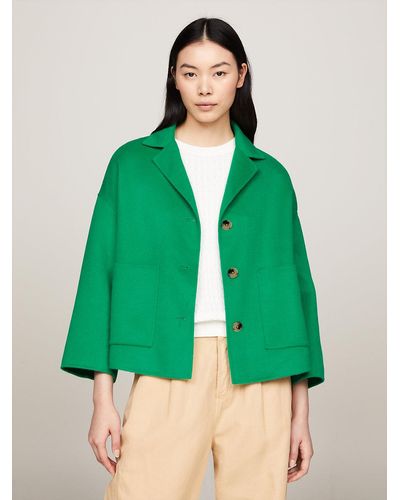 Tommy Hilfiger Metal Flag Double Faced Jacket - Green