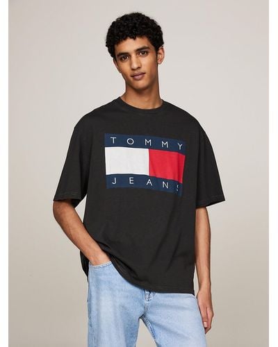 Tommy Hilfiger Flag Badge Oversized Fit T-shirt - Black