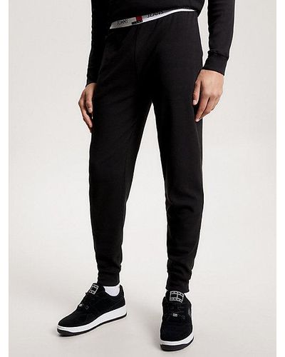 Tommy Hilfiger Heritage gerippte Lounge-Jogginghose - Schwarz