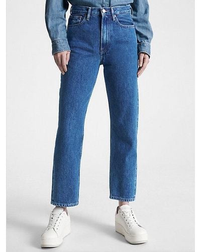 Tommy Hilfiger Harper knöchellange Straight Jeans mit hohem Bund - Blau