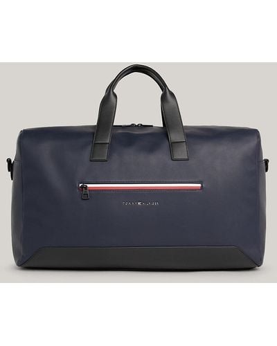 Tommy Hilfiger Sac duffle moyen Essential emblématique - Bleu