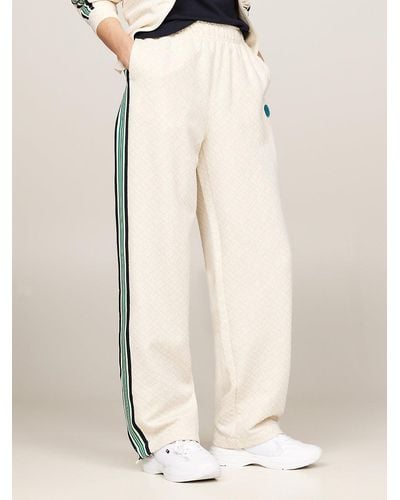 Tommy Hilfiger Sport Th Monogram Jacquard Relaxed Joggers - Natural