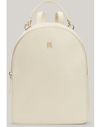 Tommy Hilfiger Th Monogram Small Dome Backpack - Natural
