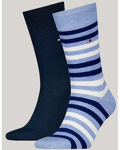 Tommy Hilfiger 2er-Pack Socken mit doppelten Streifen - Blau