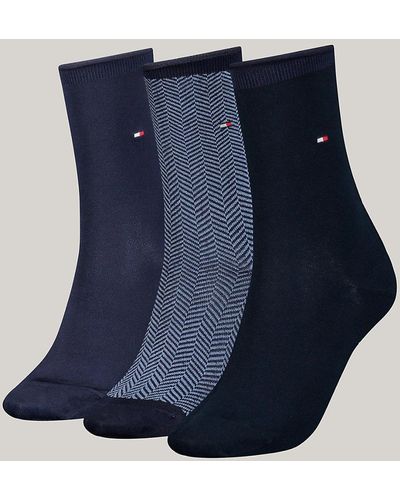 Tommy Hilfiger Coffret de 3 paires de chaussettes Classics - Bleu