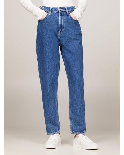 Tommy Hilfiger Mom Ultra High Rise Tapered Jeans - Blue