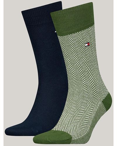 Tommy Hilfiger Lot de 2 paires de chaussettes Classics - Vert