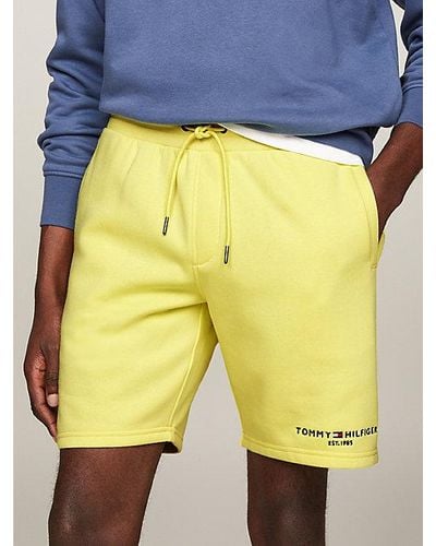 Tommy Hilfiger Pantalón corto de chándal con cordón - Amarillo