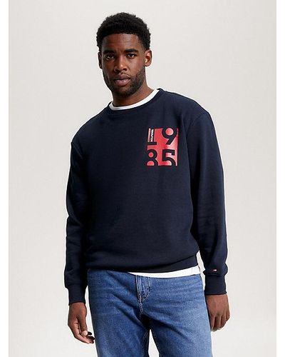 Tommy Hilfiger Plus Sweatshirt Met Logoprint - Blauw