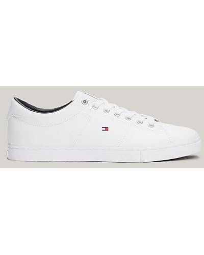 Tommy Hilfiger Essential Leather Sneakers Voor - Wit