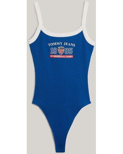 Tommy Hilfiger Tommy Jeans International Games Logo Bodysuit - Blue