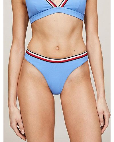 Tommy Hilfiger Parte inferior de bikini Global Stripe - Azul