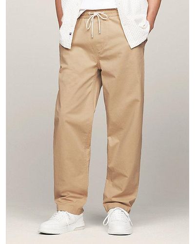 Tommy Hilfiger Aiden Casual Tapered Fit Broek - Naturel