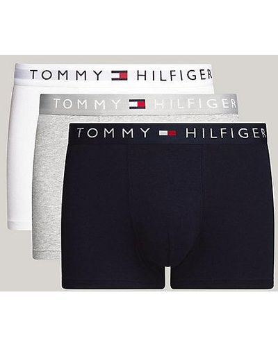 Tommy Hilfiger Pack de 3 calzoncillos Trunk TH Original - Azul