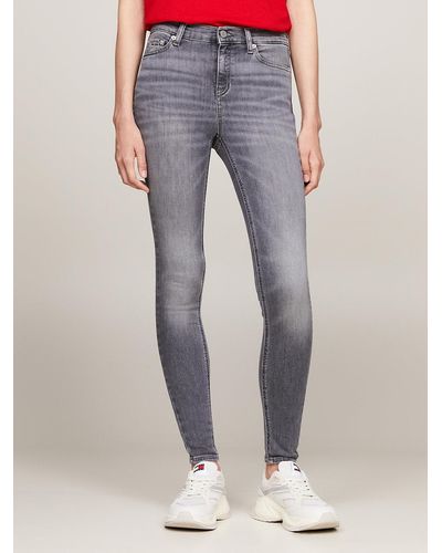 Tommy Hilfiger Nora Mid Rise Skinny Faded Jeans - Grey