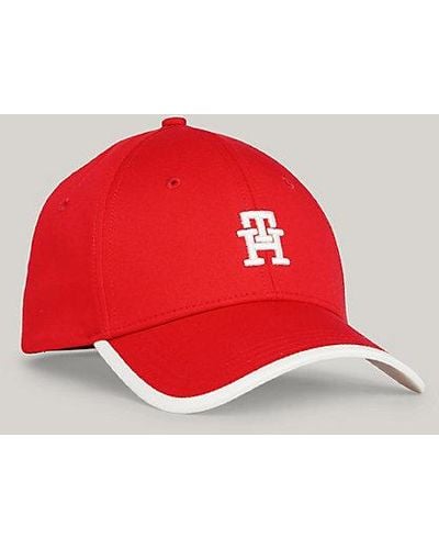 Tommy Hilfiger Gorra de béisbol con monograma TH a contraste - Rojo
