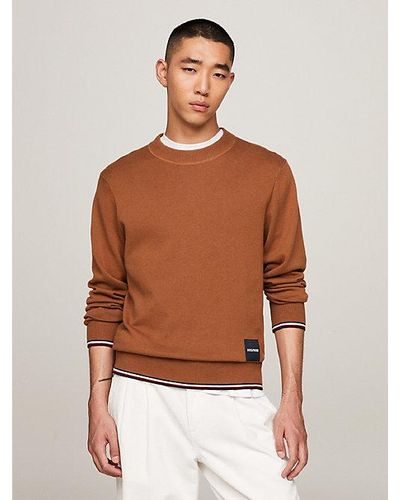 Tommy Hilfiger Hilfiger Monotype Relaxed Fit Pullover - Braun