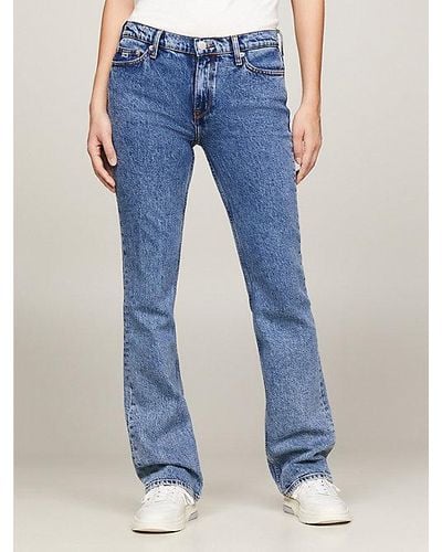 Tommy Hilfiger Maddie Bootcut Jeans mit mittelhohem Bund - Blau