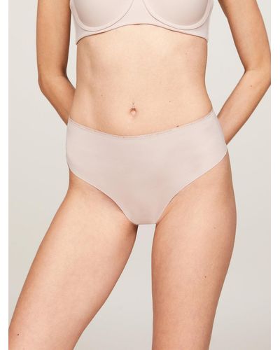 Tommy Hilfiger Essential Invisible High Rise Thong - Natural