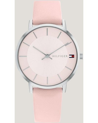Tommy Hilfiger Blush Leather Strap Stainless Steel Watch - Pink