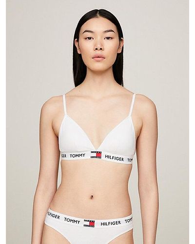 Tommy Hilfiger Sujetador de algodón orgánico con relleno - Negro