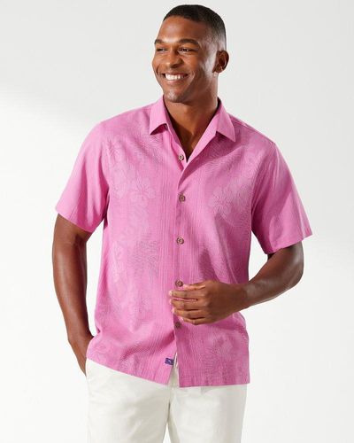 Tommy Bahama Big & Tall Bali Border Silk Camp Shirt