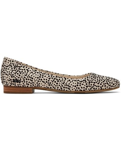 TOMS Ballet Flat Leopard Print Shoe Briella - Black