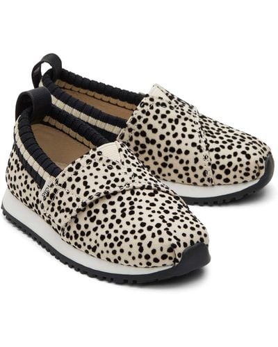 TOMS Baby And Toddler Slip On Trainer Leopard Print Shoe Resident - Black