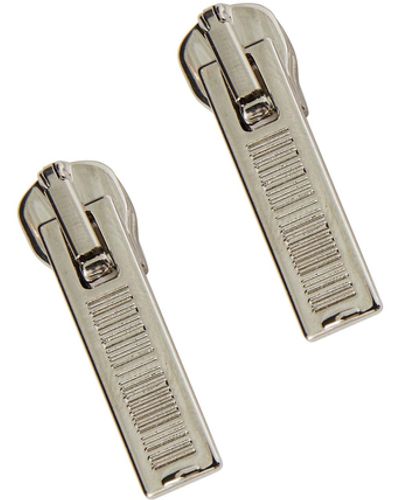 VTMNTS Barcode Zipper Earrings - Metallic