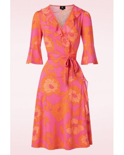 K-design Fay Flower Midi Dress - Rood