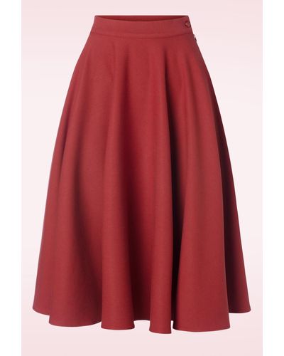 Collectif Clothing Milla Swing Rok - Rood