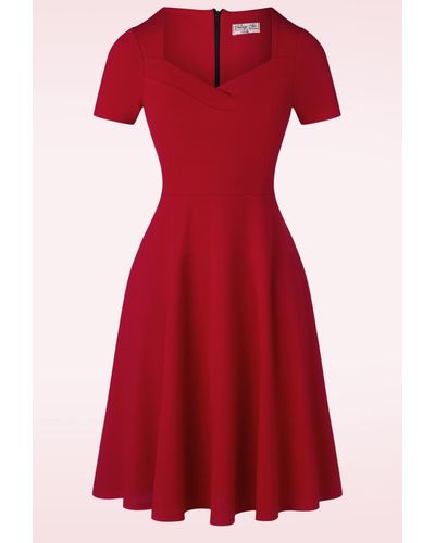 vintage chic for topvintage Catrice Swing Jurk - Rood
