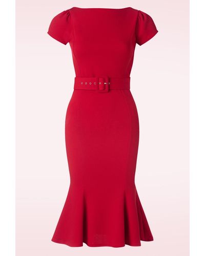 vintage chic for topvintage Gwen Pencil Dress - Rood