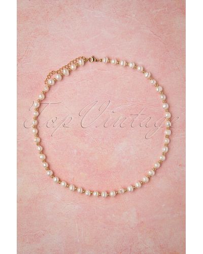 topvintage boutique collection Give Me Pearls Halsketting - Roze