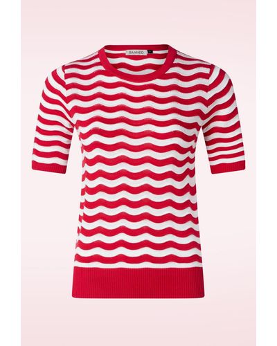 Banned Retro Catching Waves Jumper - Rood