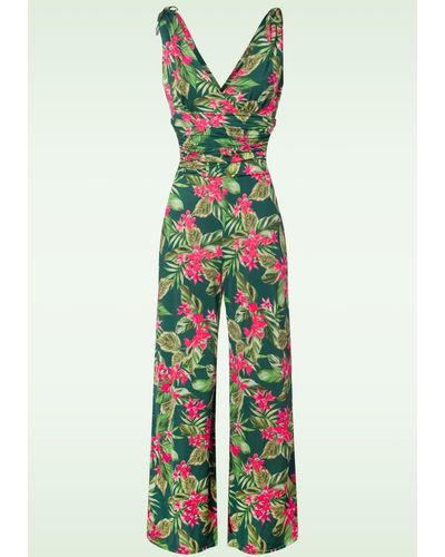 vintage chic for topvintage Tropical Jumpsuit - Groen