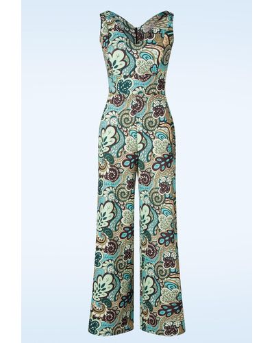 vintage chic for topvintage Paisley Jumpsuit - Blauw