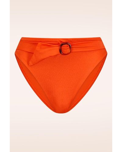 Cyell Satin High Waist Bikini Broekje - Oranje