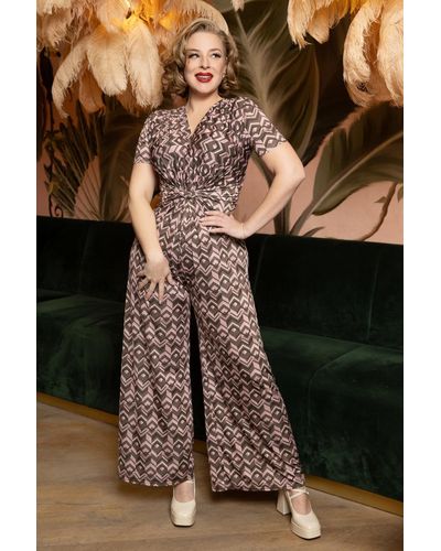 vintage chic for topvintage Gina Geo Print Jumpsuit - Meerkleurig
