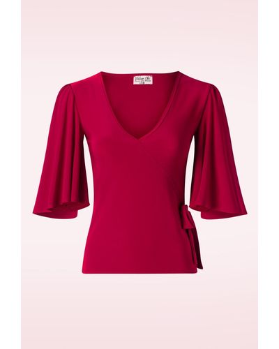 vintage chic for topvintage Belle Slinky Top - Rood