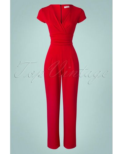 vintage chic for topvintage 50s Cilia Jumpsuit - Rood