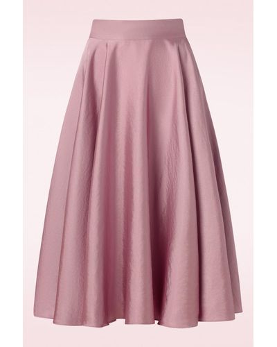 Banned Retro Summer Silky Skirt - Roze