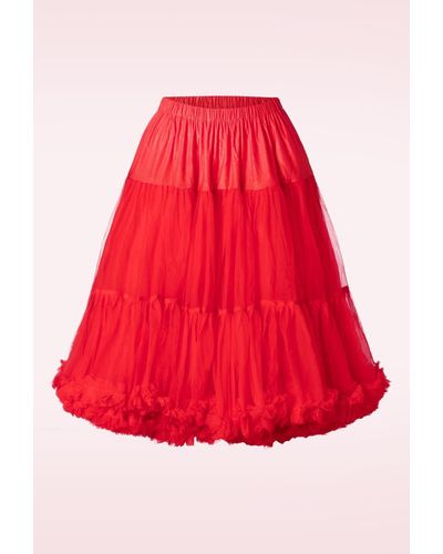 Banned Retro Queen Size Lola Lifeforms Petticoat - Rood