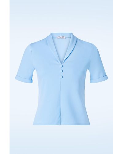 vintage chic for topvintage Molly Top - Blauw