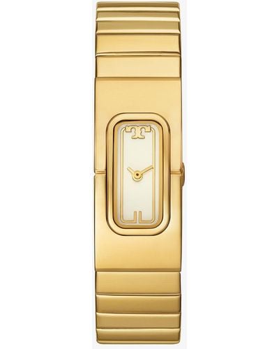 Tory Burch T Watch, Gold-tone Stainless Steel - Black