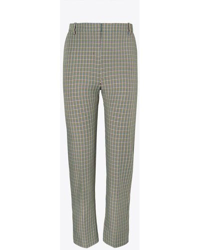 Tory Burch Tory Burch Yarn-dyed Twill Golf Pant - Gray